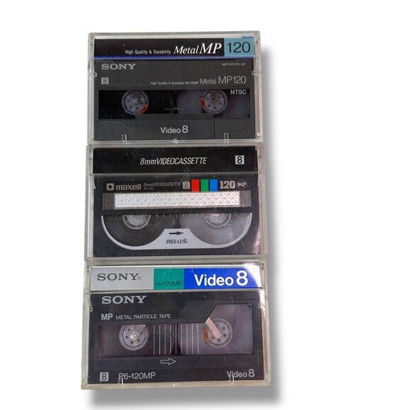 Maxell 8mm Videocassette MP 120 Minutes Blank Tape In Case - Picture 1 of 11